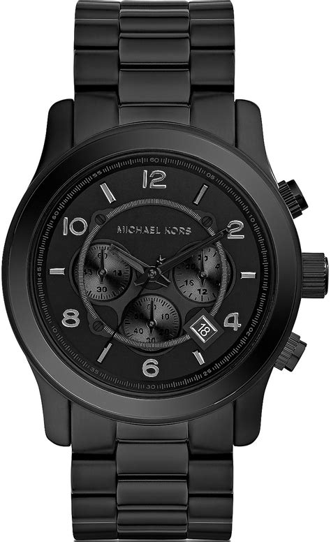 michael kors black men watch|Michael Kors matte black watch.